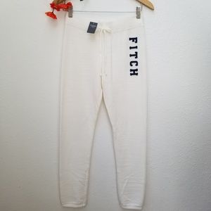 NWT Abercrombie & Fitch Logo Terry Lounge Pants XS